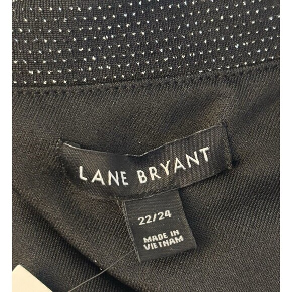 LANE BRYANT Off the Shoulder Illusion Top Black Sparkle 22/24 Long Sleeve Party - Picture 5 of 15